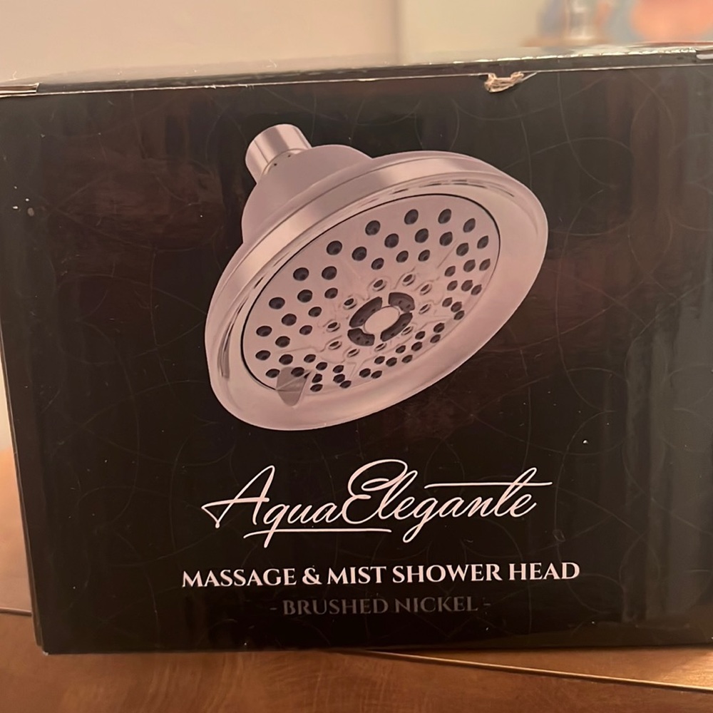 New in Box Agua Elegante Massage and Mist Shower Head